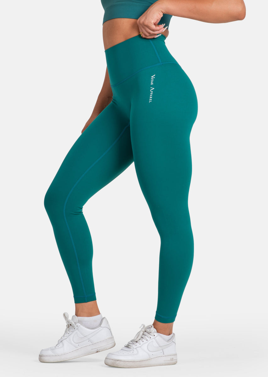 Seamless Shapewear Leggings  Emerald Green, High-Waisted – LUXESÓ CLOTHING