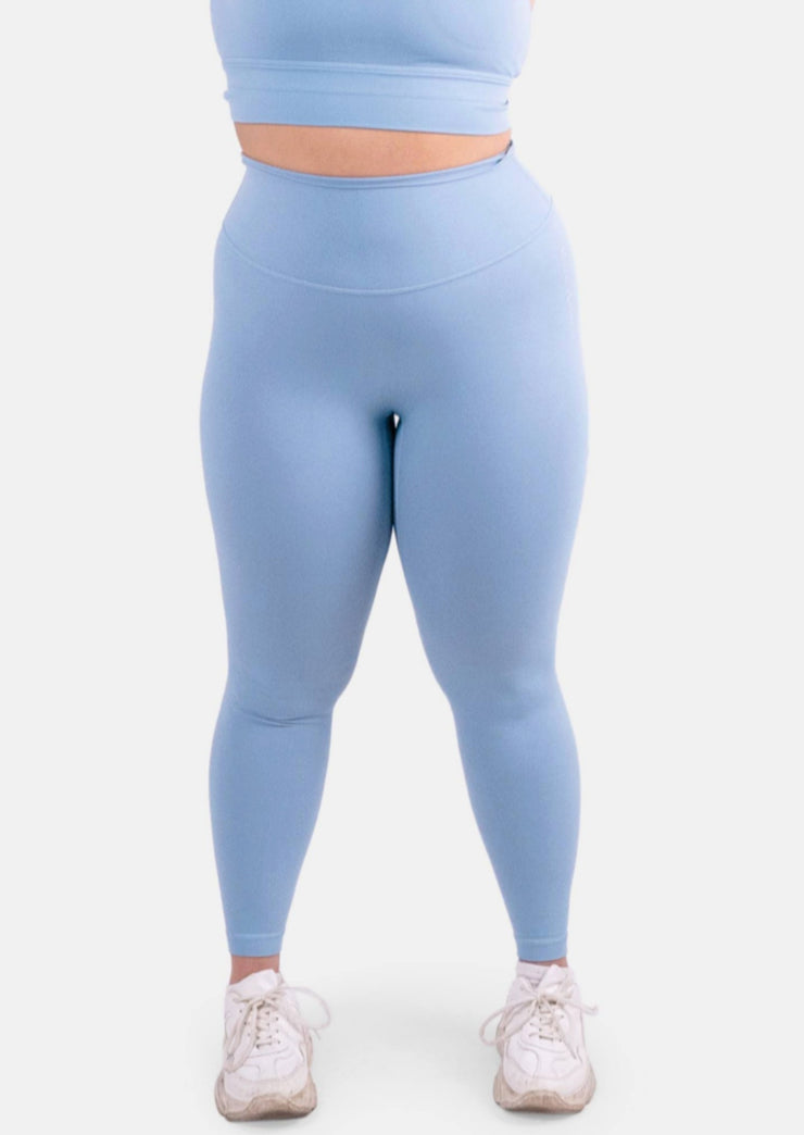 Buttery Smooth Electric Blue Music Note Extra Plus Size Leggings - 3X-5X