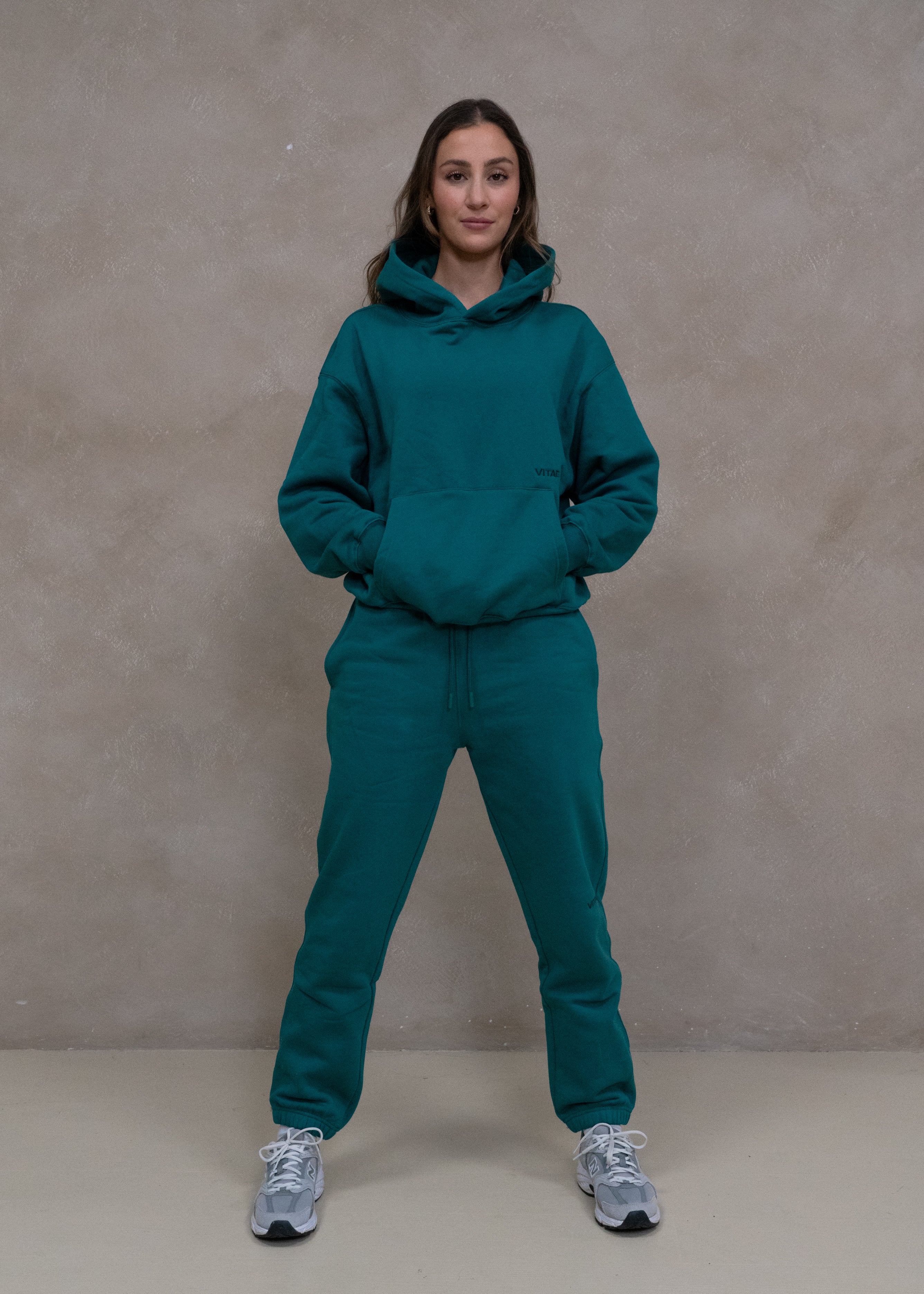 Sweat à capuche INHALE EXHALE Vert Jade