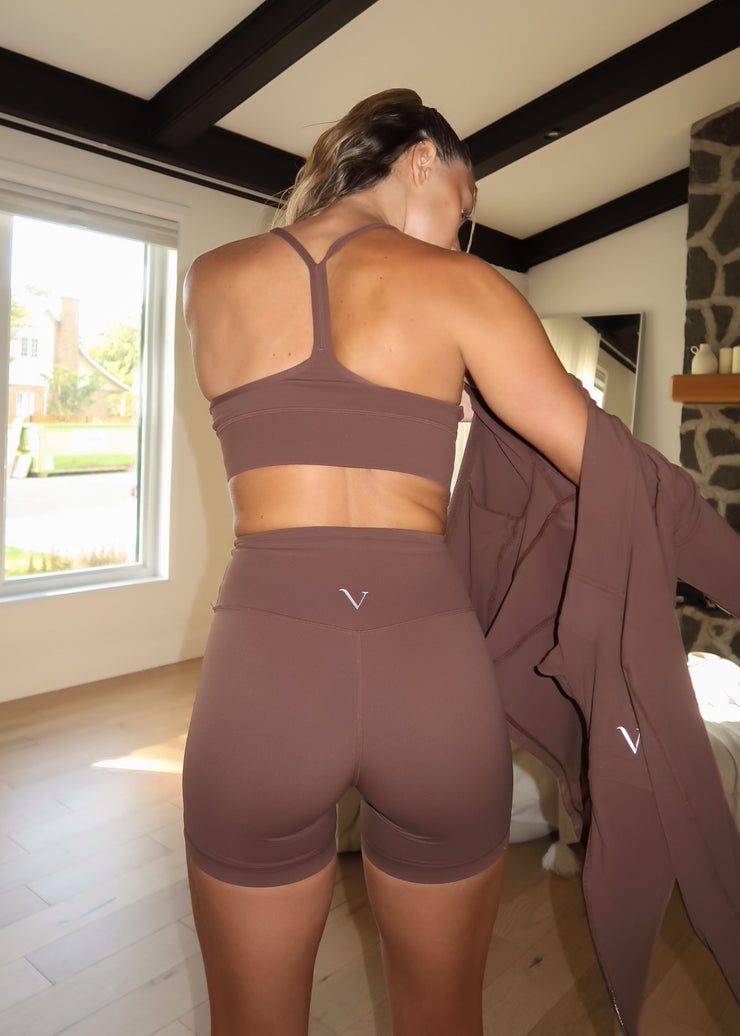 Ultra Flow Sports Bra Chestnut Brown