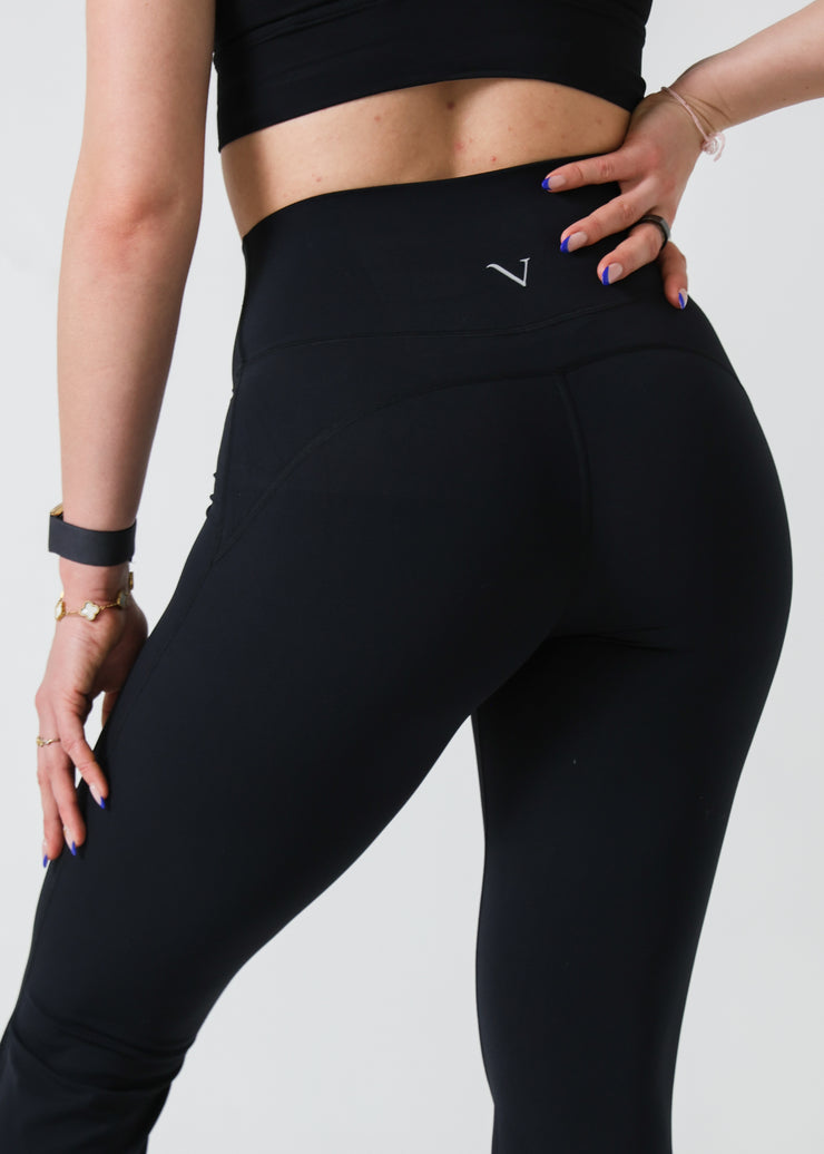 Ultra Active Seamless Flare Leggings Black (Long)