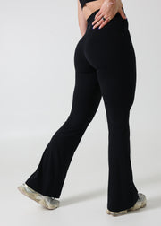 Ultra Active Seamless Flare Leggings Black (Long)