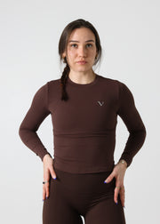 SculptLite Active Long Sleeve Top Dark Brown