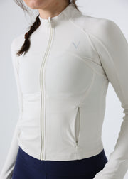 SculptLite Active Full-Zip Jacket Oat White