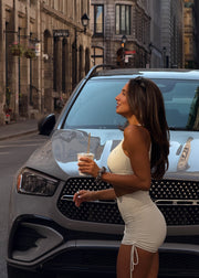 Hyper Sculpt Seamless Shorts Oat White