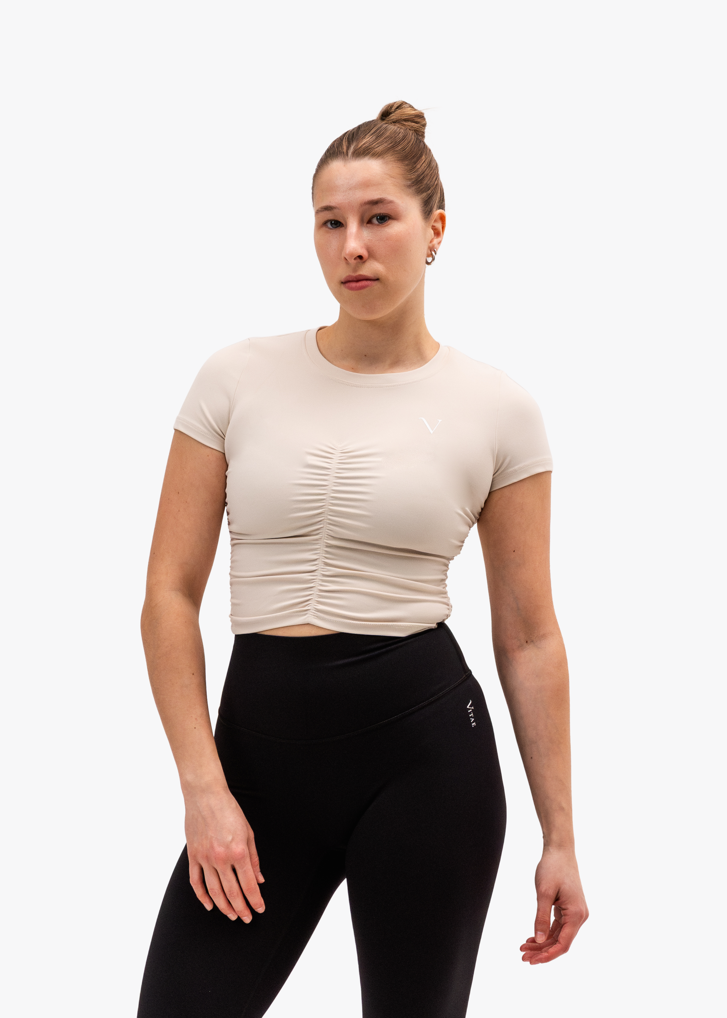 Chemise courte Hyper Scrunch blanc avoine