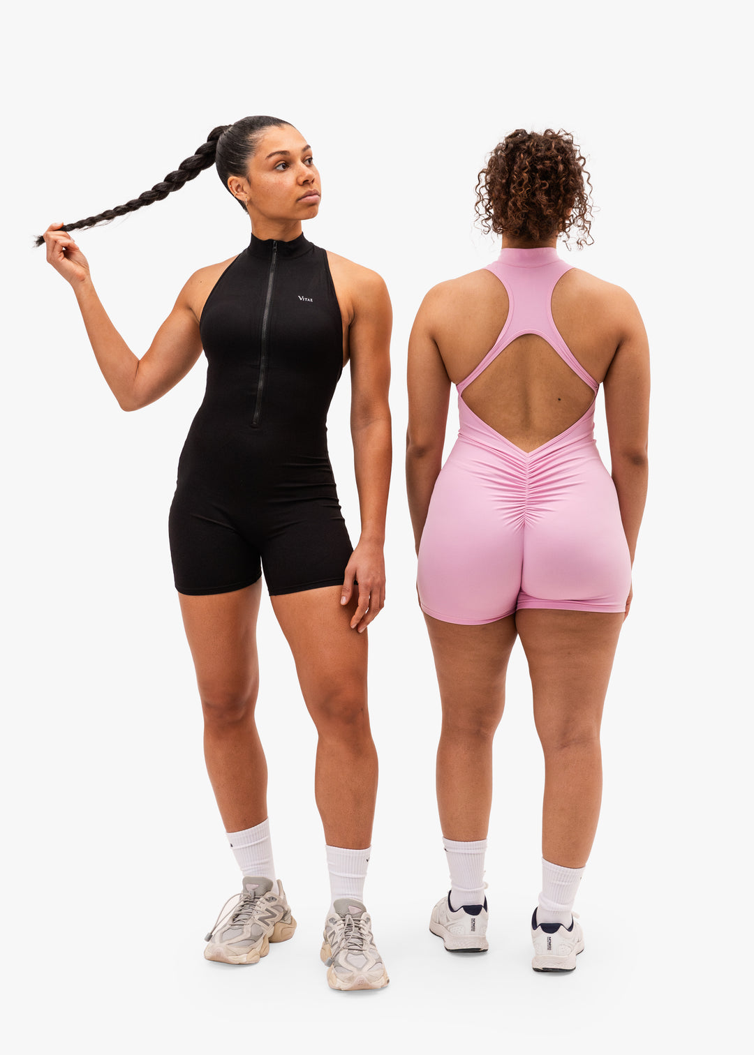 Nano ZipScrunch Short One Piece Bodysuit Baby Pink – VITAE