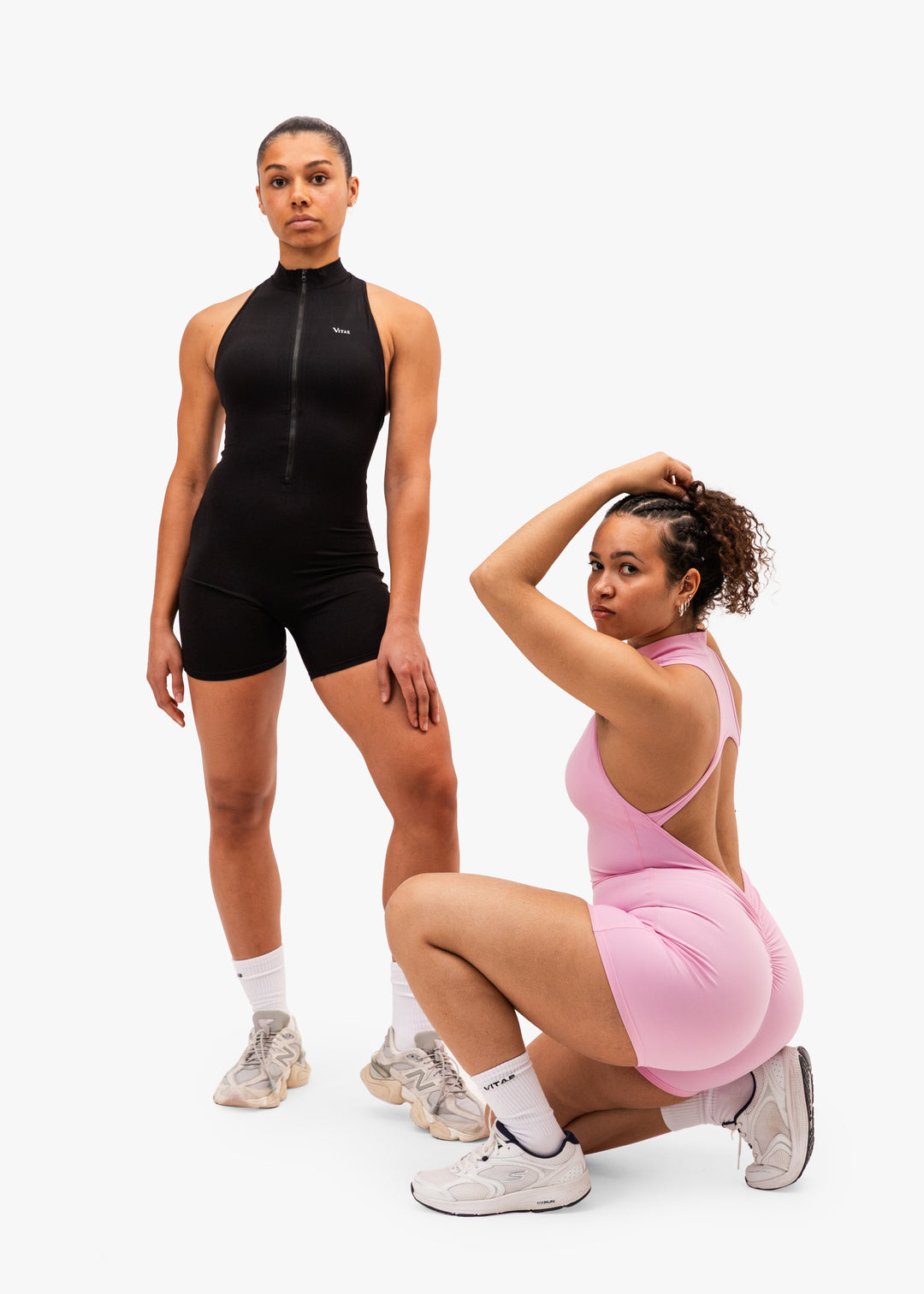 Nano ZipScrunch Short One Piece Bodysuit Baby Pink – VITAE