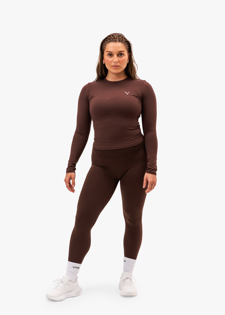 SculptLite Active Long Sleeve Top Dark Brown