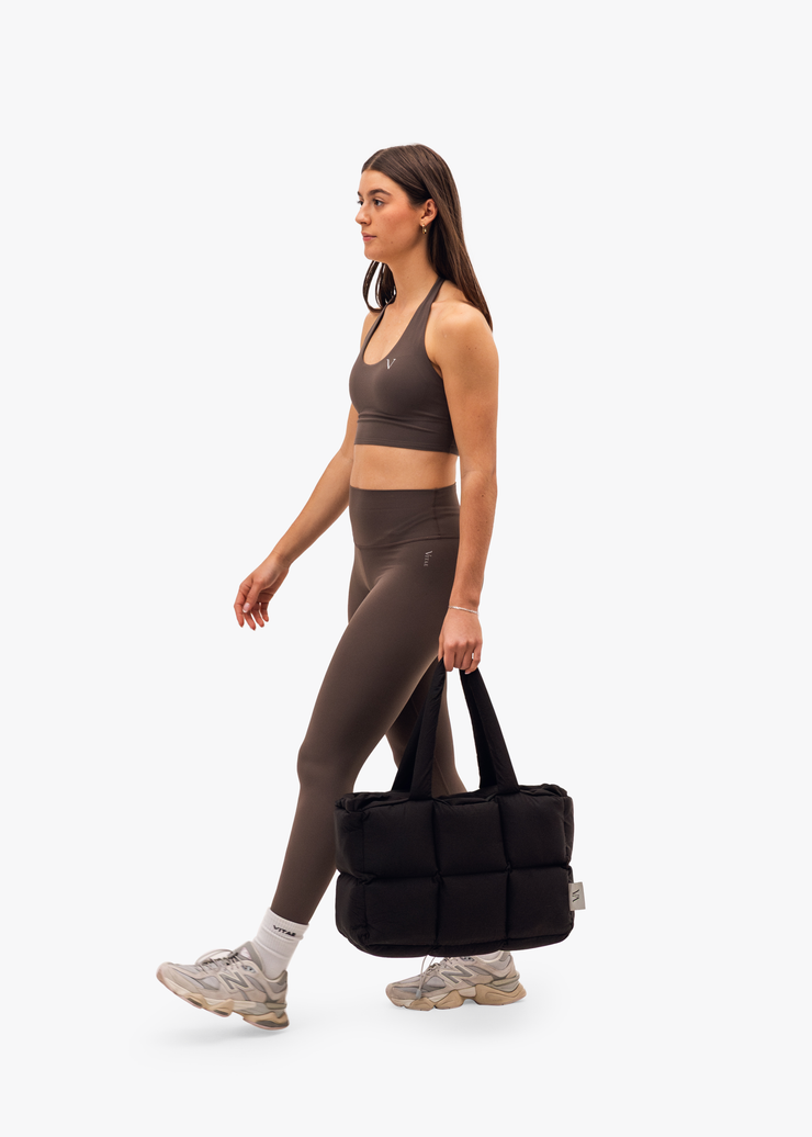 Be Confident, Be You Puffer Bag Black