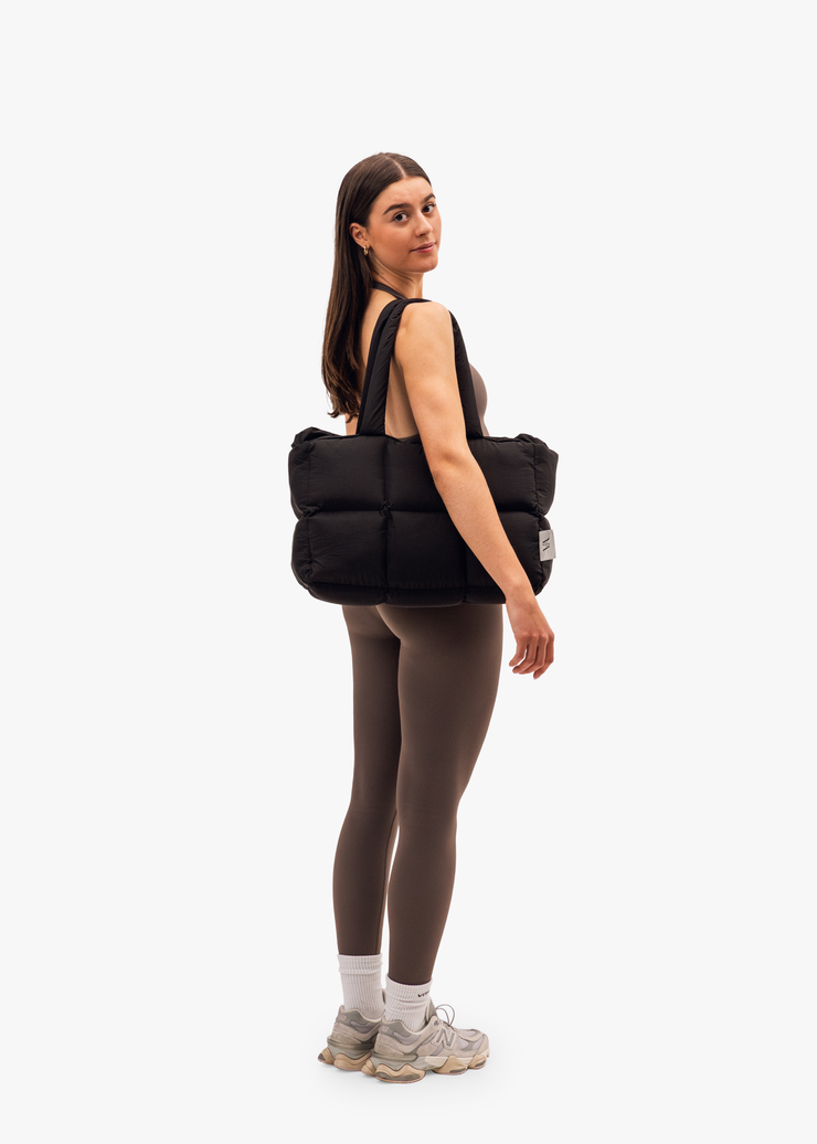 Be Confident, Be You Puffer Bag Black