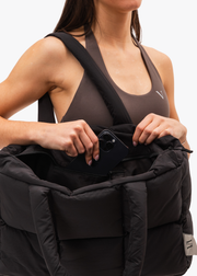 Be Confident, Be You Puffer Bag Black