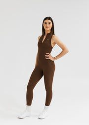 Nano ZipScrunch One Piece Bodysuit Coffee Brown
