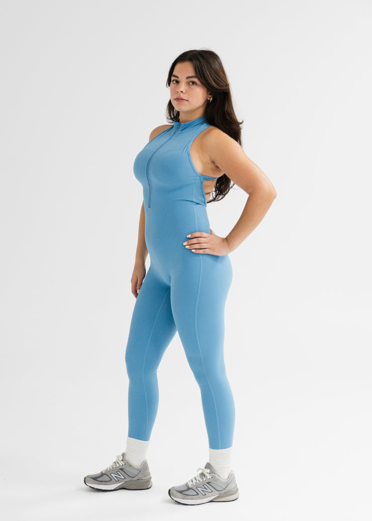Nano ZipScrunch One Piece Bodysuit Steel Blue