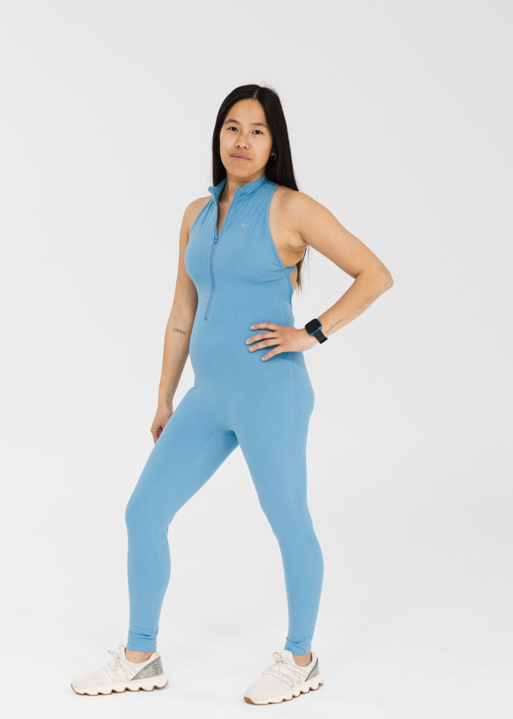 Nano ZipScrunch One Piece Bodysuit Steel Blue