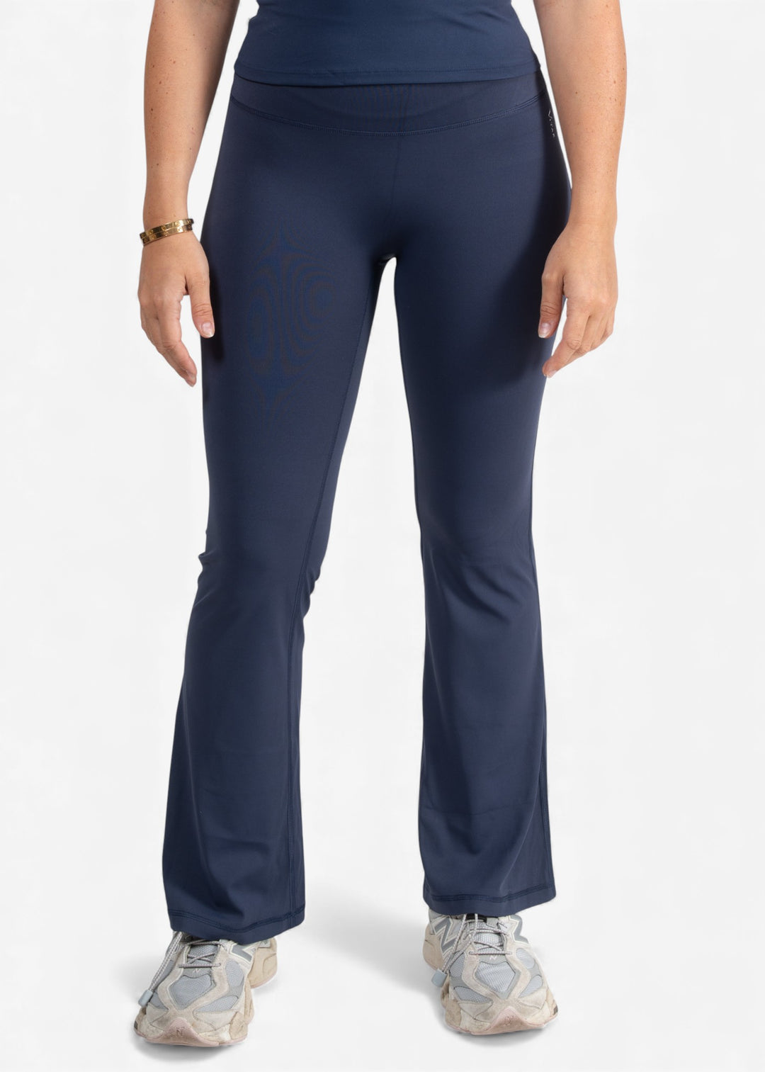Leggings Depot Yoga Pants With Hidden Pocket - High Waist Tummy Control, Large, Denim Blue - View #2