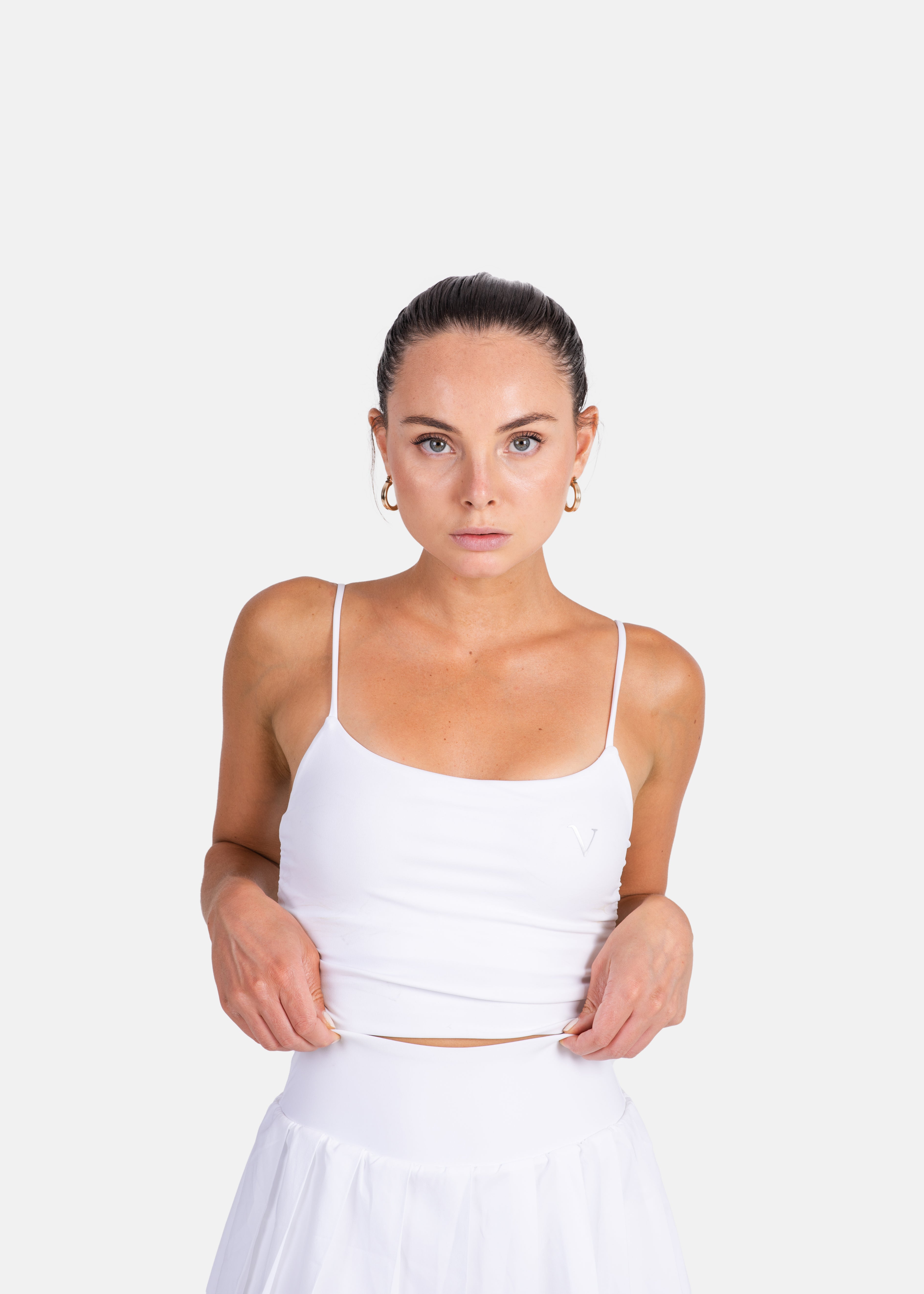 Ultra Train Fitted Tank Top White