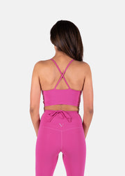Ultra Wrapped-Up Crop Tank Fuchsia Pink